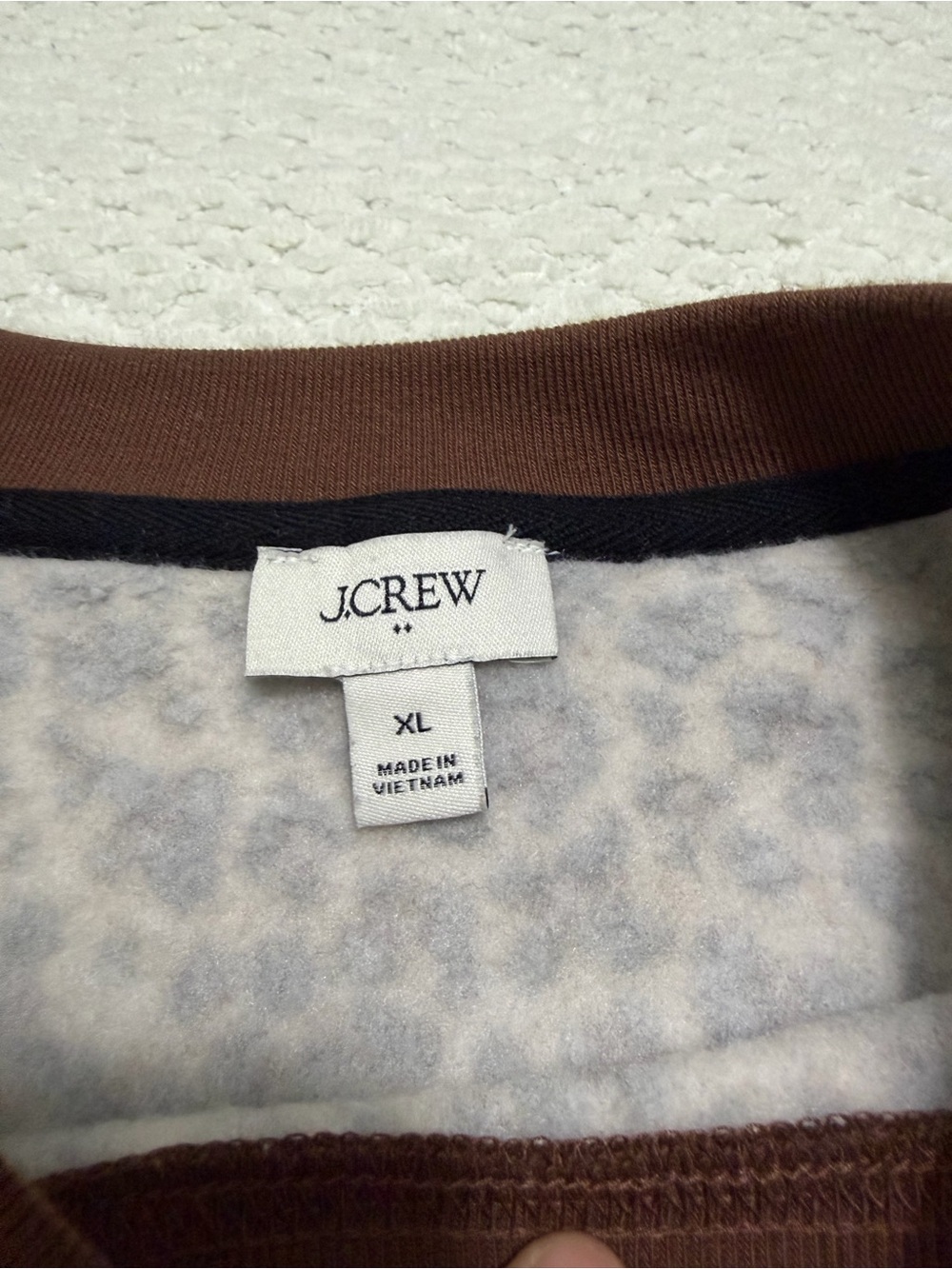 J. Crew Leopard Pullover Sweatshirt Women’s Size XL - Picture 2 of 7